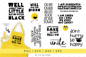9 Funny and Witty Quotes - SVG Bundle