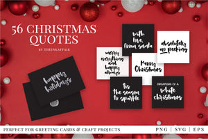 56 christmas quotes SVG bundle, greeting cards SVG