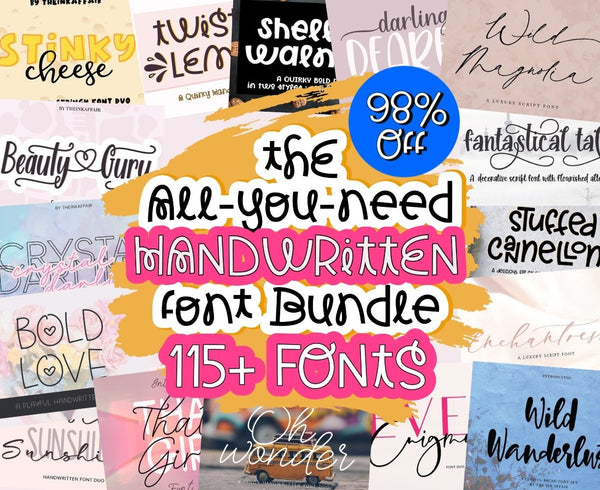 The All-You-Need Handwritten Font Bundle | 115+ fonts