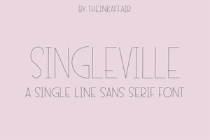 Singleville - A Single Line Font