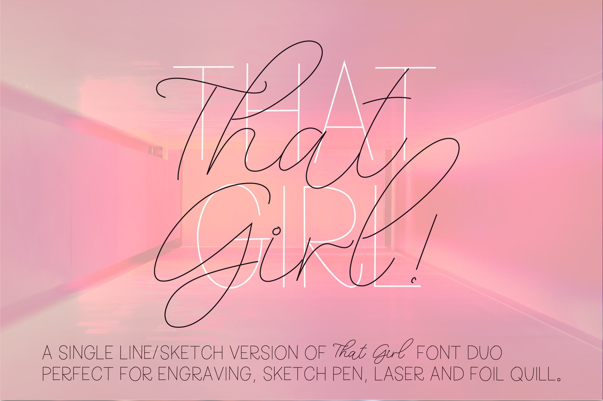 That Girl Single Line Font Duo
