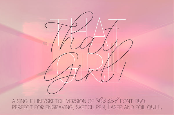 That Girl Single Line Font Duo