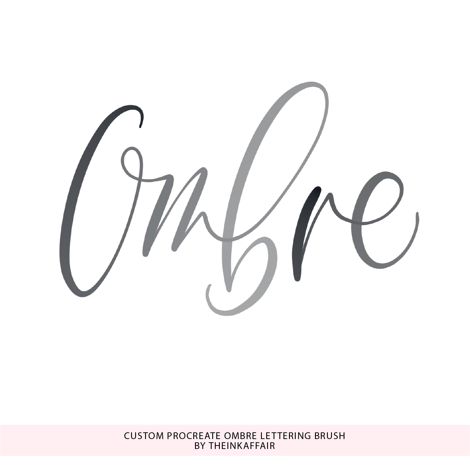 Custom Procreate Ombre Lettering Brush
