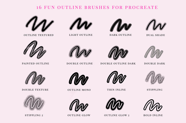 The Outline Brush collection for Procreate
